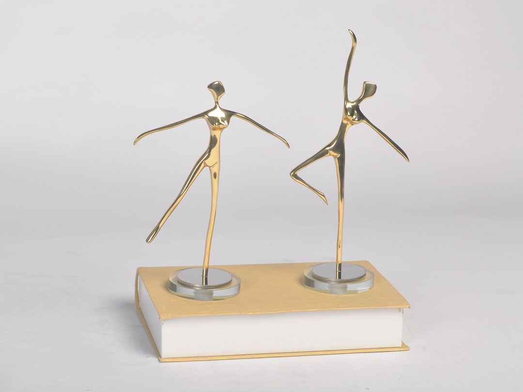 ໂລຫະ Bronze Dancing Figure Sculpture ອອກແບບ